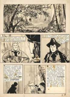 Hugo Pratt (1927-199... | Ticonderoga Lavis d’encre de Chine, gouache blanche... | Tessier Sarrou