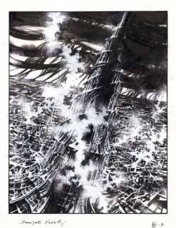 Danijel ZEZELJ (né en... - Lot 321 - Babylone Encre de Chine et gouache blanche sur papier...