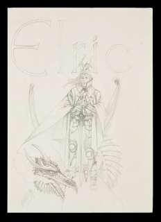 Elric | Original "At The End Of Time" Cover Concept Artwork Signed by Chris Achilleos with Book | Julien’s