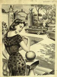 Yvonne - Couverture original Enzo Magni - cm 25x34 - Encre de Chine | Catawiki