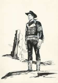 Tex - Virgilio Muzzi - illustrazione orig. "Il Ranger in Nero" - EO - (1999) | Catawiki