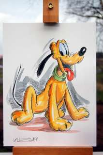 Donald Duck - Originele tekening - Pluto - Unicum (2019) | Catawiki
