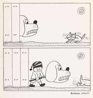 Bohdan Butenko (1931 - 2019) | Bohdan Butenko | Gapiszon - ilustracja do czasopisma "Miś", 1990 | Desa Unicum