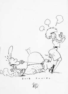 Zep | Titeuf, illustration au feutre représentant le hÃ… | Banque Dessinée