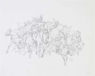 Blanc-Dumont, Michel... | BLANC-DUMONT, Michel (1948) Les Cavaliers. Illustration... | Coutau Bégarie