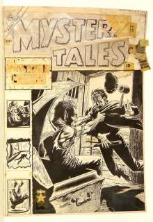 4096: MYSTERY TALES #15 ORIGINAL COVER. | Weiss Auctions