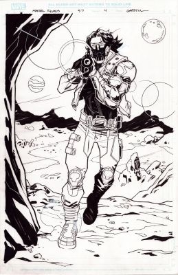 MARVEL RIVALS- WINTER SOLDIER ARNIM ZOLA GALACTA - ERIC GAPSTUR PAGE 4 SPLASH | Comix Art Studio