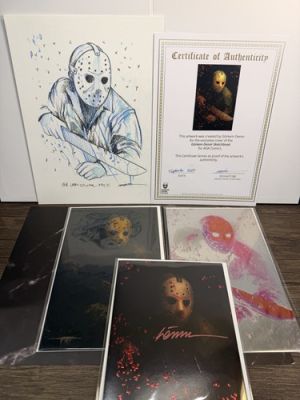 Jason, OA By Gorkem Demir W COA, Plus 2 Metal Comics And Embossed Signed | eBay US