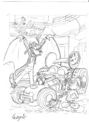 Marco Gervasio Bozzetto Originale Copertina Alternativa The Haunted Hot Rod | eBay Europe (Buy It Now)