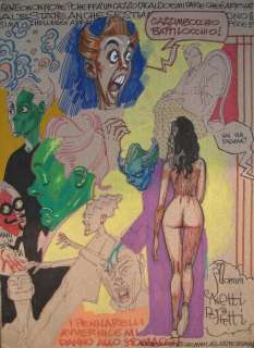 Luigi Siniscalchi - illustrazione originale "Uomini Sanetti Perfetti" - Page volante | Catawiki