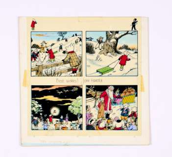 Rupert original artwork cel Podgys Christmas signed, illustrated and… | Comic Book Auctions ltd
