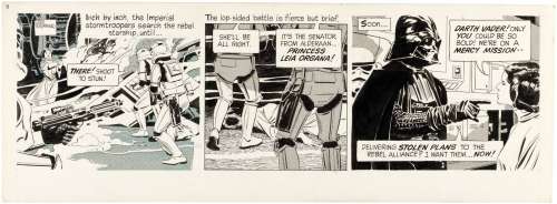 STAR WARS DAILY STRIP #8 ORIGINAL ART BY AL WILLIAMSON.