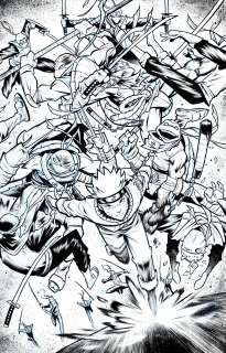 Teenage Mutant Ninja Turtles x Naruto #2 - IDW, Cover Art from Edison Neo