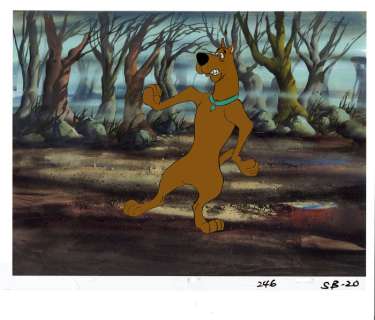 Scooby-Doo - Original Production Cel + Copy Background - Hanna Barbera - (1972) | Catawiki