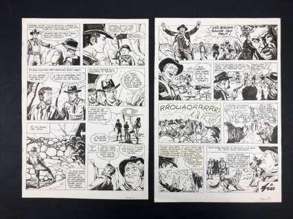 Carlo R. Marcello - Rin Tin Tin e Rusty - 2x tavole originali - EO - (1967) | Catawiki