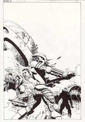 Richard Corben | Aliens VERSUS PREDATOR : WAR – Couverture originale du volume 4 | 2DGalleries