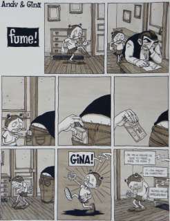 Relom - Andy & Gina – « Fume ! » – Histoire Complète en 5 Planches originales