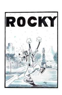 Donald Duck inspired by Rocky Balboa - Original Painting - Tony Fernandez - Art original | Catawiki