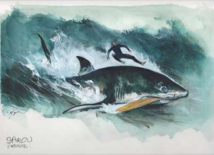 Follet, René - Illustration originale Ã  l’aquarelle - Paru dans le supplément du journal de SPIROU n° 3785 | Catawiki