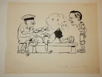 Vandersteen, Willy -  Originele inkttekening - Cartoon Tour de France / Ronde van Frankrijk  - (1948/1949) | Catawiki