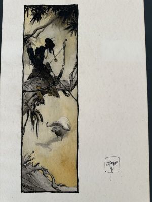 Cromwell | Illustration Originale Le Dernier des Mohicans Cromwell 1992 | 2DGalleries