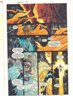 John Kalisz, Keith Champagne, Leonard Kirk | Jsa #51 P.14 Color Guide Art - Doctor Fate, Nabu, And Shazam Imprison Mordru Into the Rock of Eternity - 2003 | Anthony’s Comic Book Art