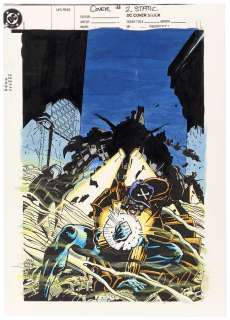 STATIC #2 COMIC BOOK COVER ORIGINAL COLOR ART BY NOELLE GIDDINGS. | Hake’s