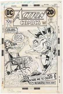 ACTION COMICS #416 COMIC BOOK COVER ORIGINAL ART BY NICK CARDY. | Hake’s