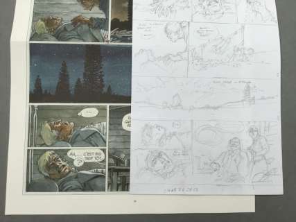 Hermann - Crayonnés planche 38 - Duke T.1 - La boue et le sang - (2016) | Catawiki