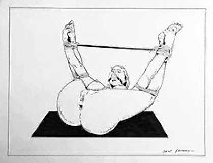 Saint Germain  - Illustrazione originale â€œBondageâ€ - firmato  - Page volante | Catawiki