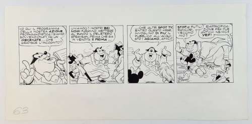 Topolino n. 1779 - Striscia Originale "Topolino e l’Enigma di Brigaboom" - Page volante | Catawiki