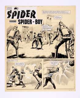 Spider original artwork (1967) by Reg Bunn for Lion comic 25 Sept… | Comic Book Auctions ltd