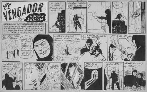 Breccia, Alberto (1919-1993) | El vengador, el dragon escarlata (circa 1940) | Millon