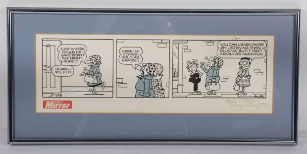 Lot 62 - Original artwork by artist Reg Smythe  for the Daily Mirror newspaper comic strip Andy Capp. | misc / divers