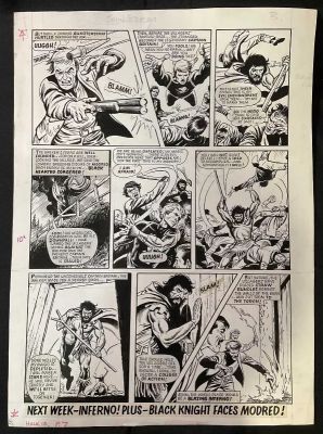 HULK COMIC #10 Marvel UK (August 1979) Original comic book art of page 3 of the Captain Britain / | Excalibur Auctions