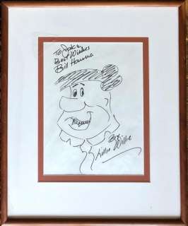 Bill Hanna Original Fred Flintstone Drawing, Signed And Inscribed | misc / divers