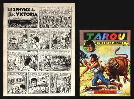 Dansler, Robert (dit Bob Dan) - 15 Planches originales de Tarou - "Le sphynx du lac Victoria " - (1960) | Catawiki