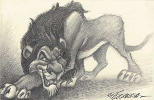 The Lion King - Scar - Original Drawing - Joan Vizcarra - Art original | Catawiki