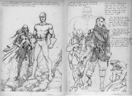 Willingham | Willingham - Aquaman Large Size Designs 1987 Cafcon2020 | ComicArtFans Classifieds