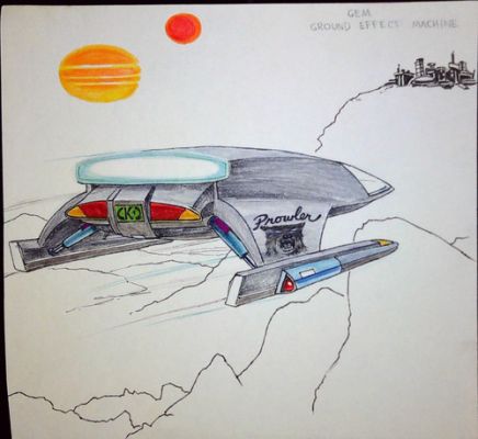 Prowler Ground Effect Machine Voyager Spaceship Sci-Fi Studio Art Collection 1/1 | eBay US (Buy It Now)