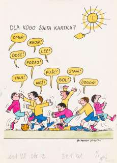 Bohdan Butenko (1931 - 2019) | Bohdan Butenko | Gra w piłkę - ilustracja do czasopisma "Świerszczyk", 1985 | Desa Unicum