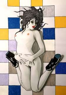 Emmanuelle Clint - illustraz. originale " Scacco Matto " - Page volante - (2014) | Catawiki