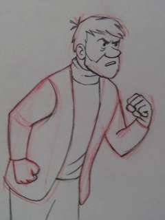 Tintin - Croquis préparatoire pour film d animation - On a marché sur la lune (années 60) | Catawiki