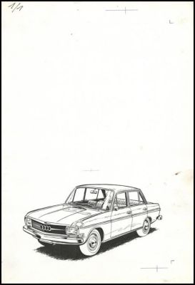 Mittéï. Illustration originale Audi | BDEnchères