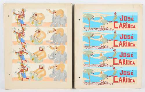 Jose Carioca / Cartoon - Thirteen original artwork layouts for a book / comic, from the 1950’s,… | Ewbank’s
