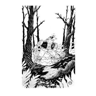 Bruno Seelig | The Oddly Pedestrian Life of Christopher Chaos Halloween Special Pinup | Inky Knuckles