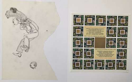 Swarte, Joost - Originele tekening - Voorstudie voor kerstpostzegels  (1991) | Catawiki