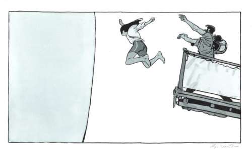 Bastien Vives | Corto Maltese - Dessin issu de l’album "Le jour d’avant" - 16 - H:23,5 x L:42 - Encre et aquarelle - 2025 - | Manjari & Partners