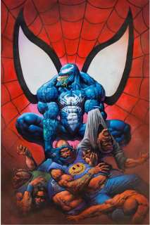 Painter- Alex Horley - Venom Poster (1995) and King In Black #1 Hidden Gem Variant Cover (2021) HUUGE!!! 19x28 1995 and 2021