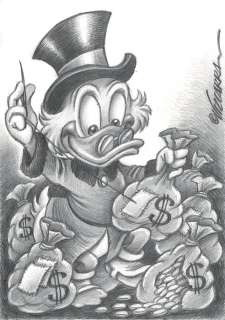 Uncle Scrooge Recycling - Original Drawing DIN A3 - Vizcarra, Joan - Art de crayon | Catawiki
